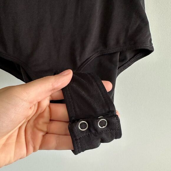 pacsun me to we tie strap tank top black bodysuit size XS - Picture 6 of 7